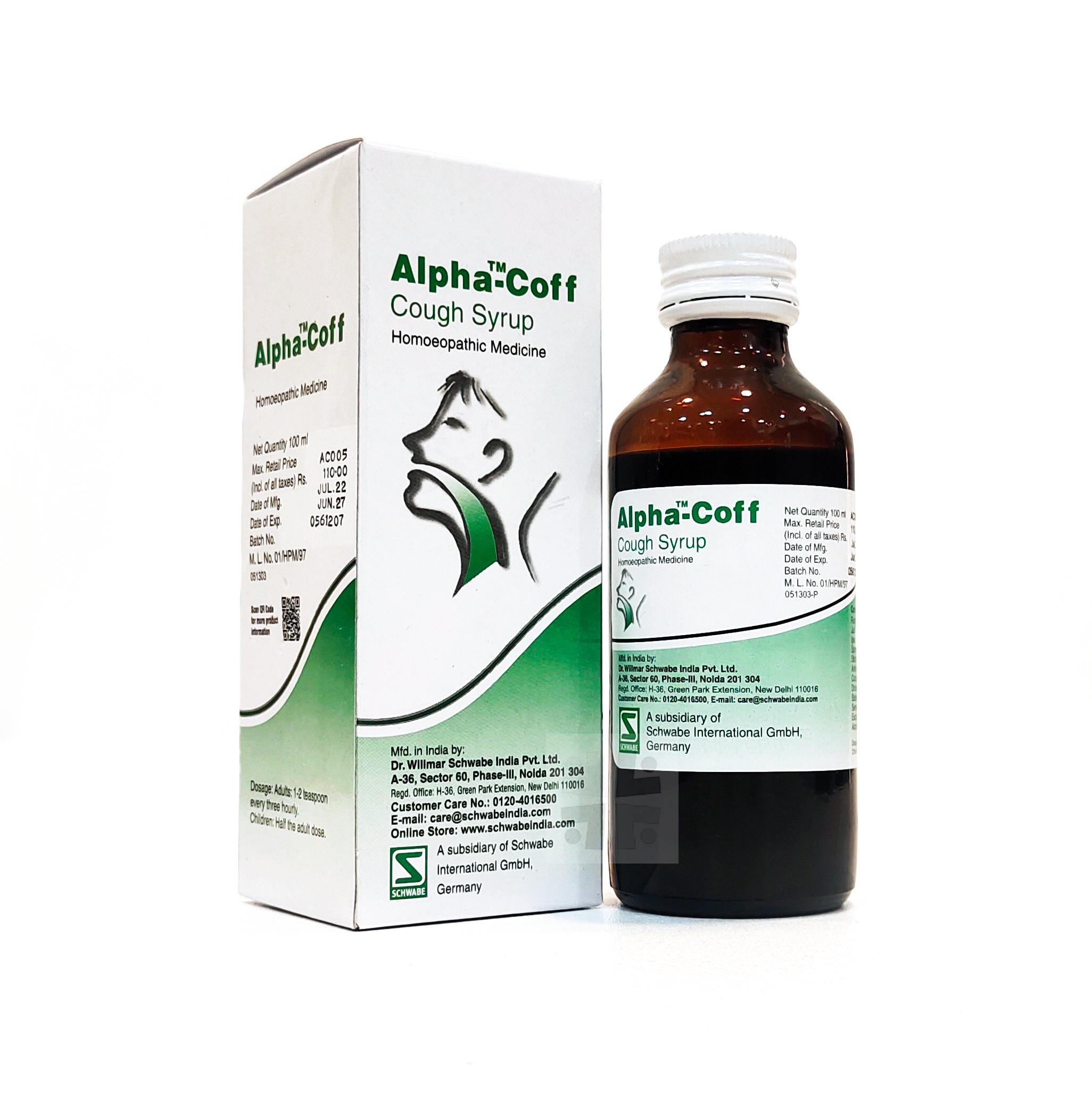 Schwabe India Alpha Coff Cough Syrup 100ml