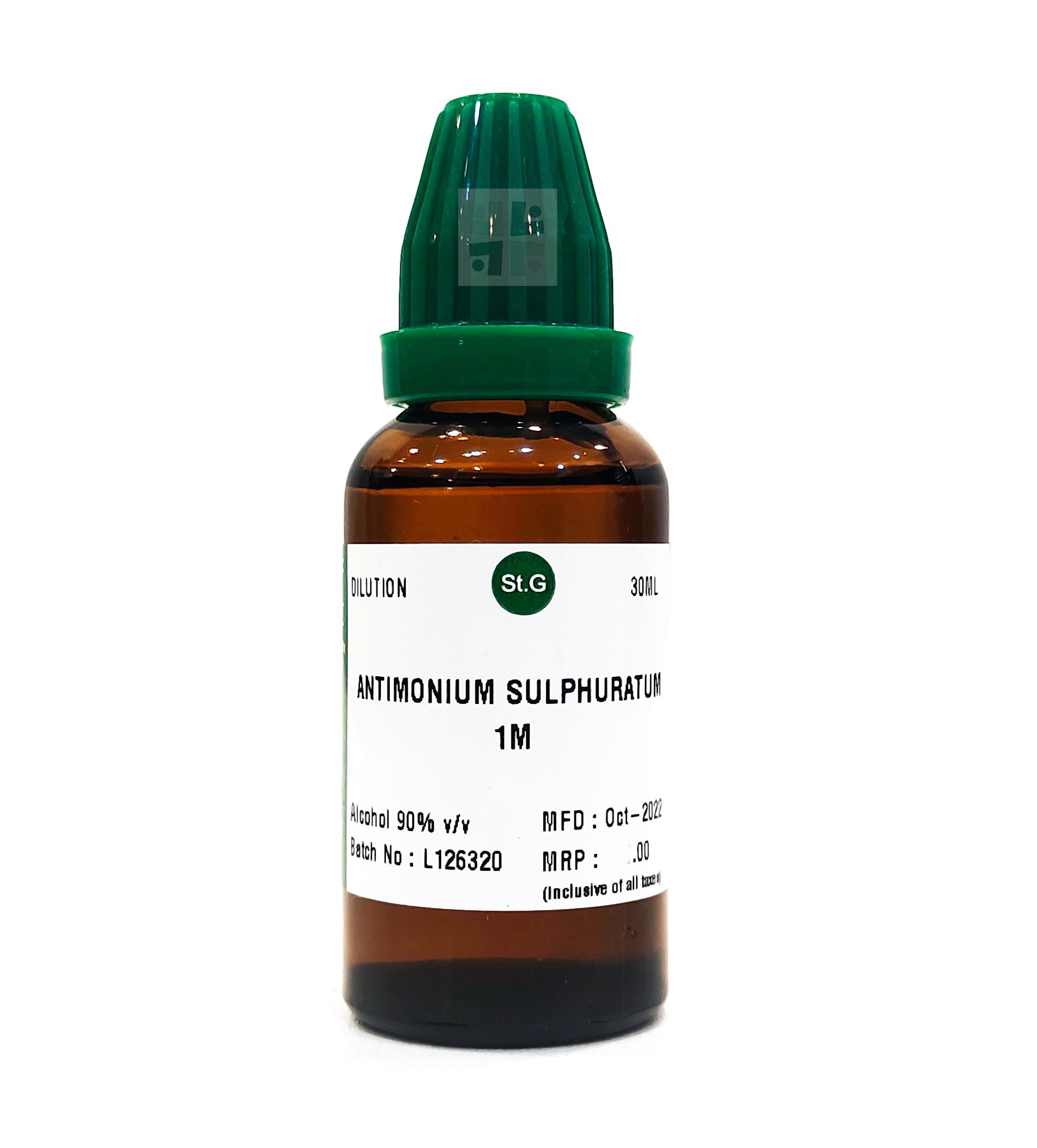 St George Antimonium Sulphuratum 1M 30ml