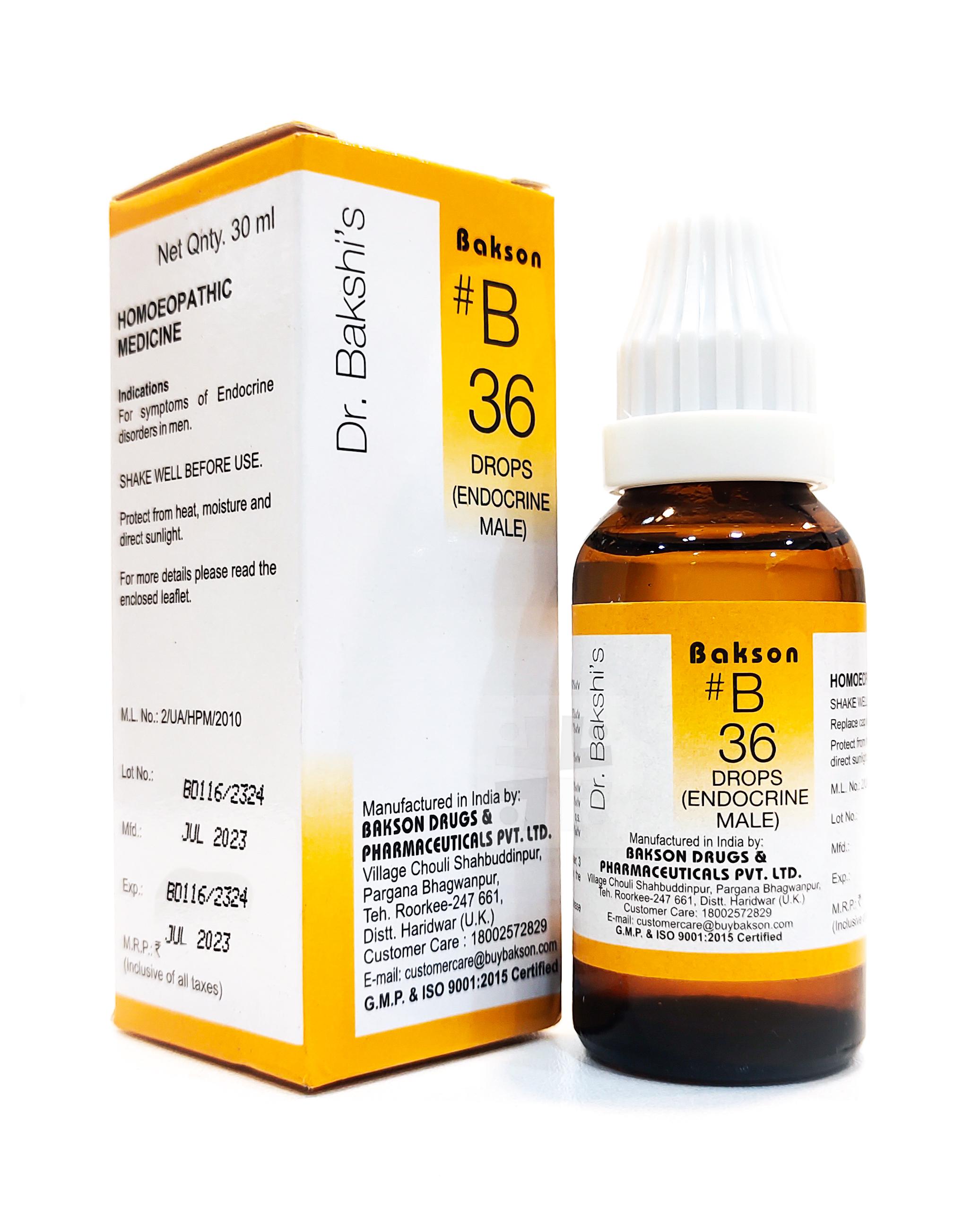 Bakson B36 Endocrine Male Drops 30ml