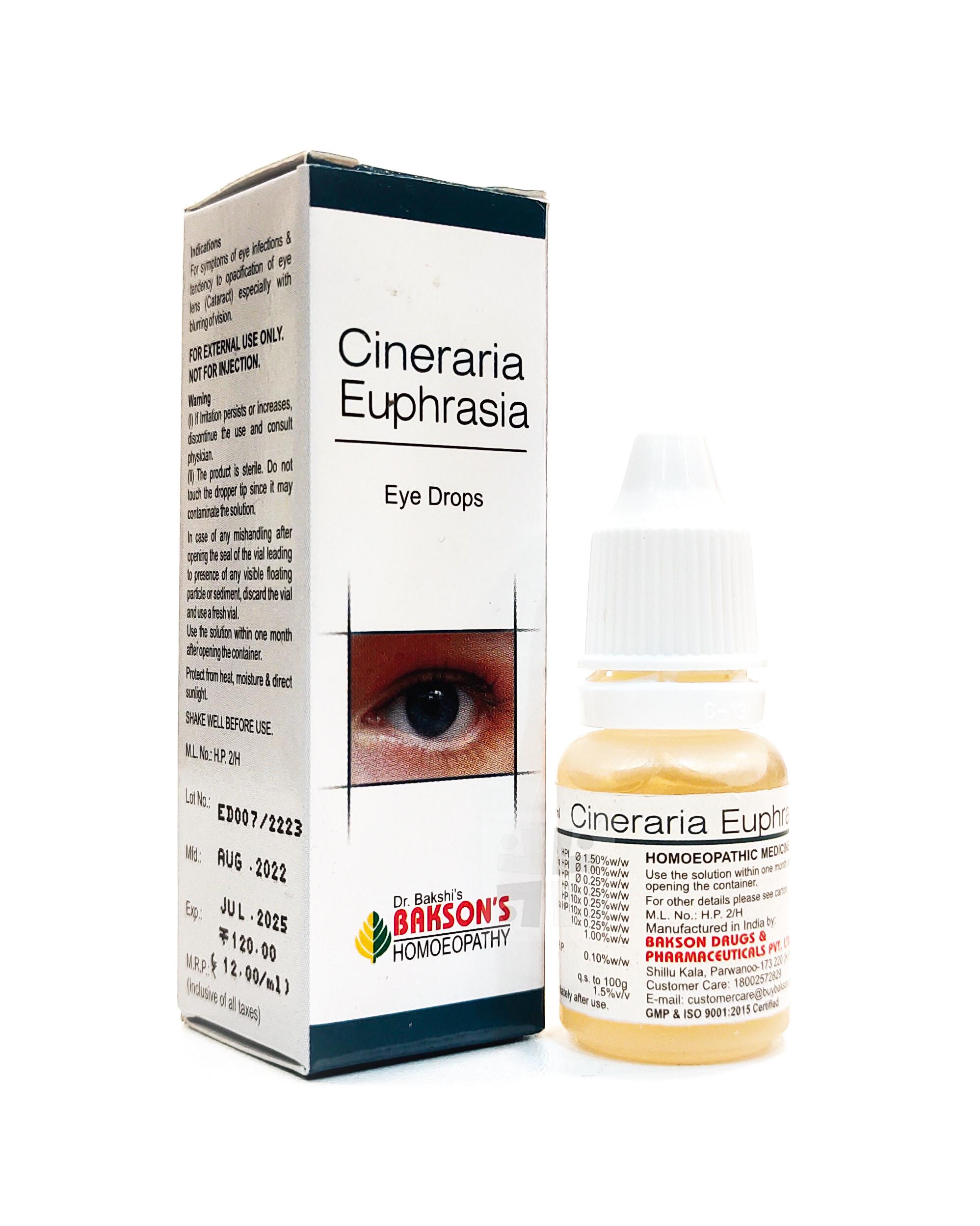 Bakson Cineraria Euphrasia Eye Drops 10ml