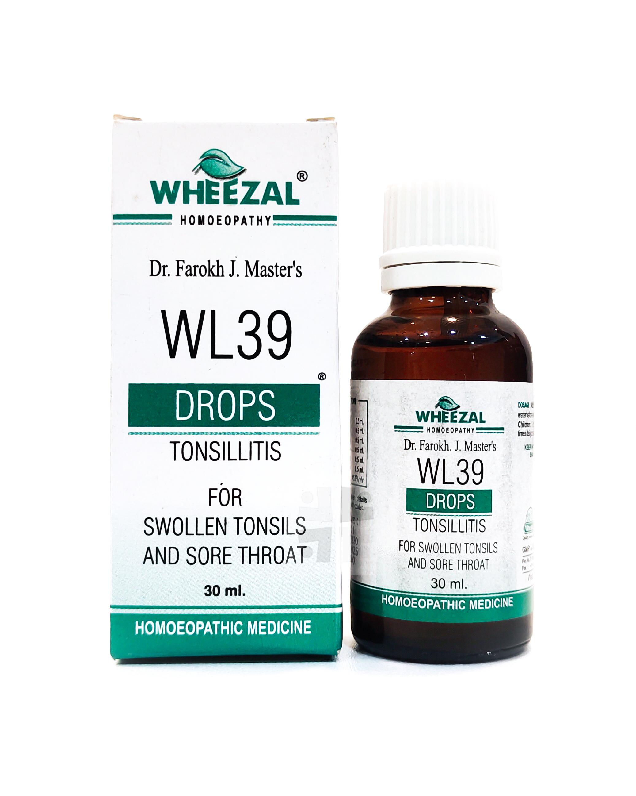 Wheezal WL 39 Tonsillitis Swollen Drops 30ml